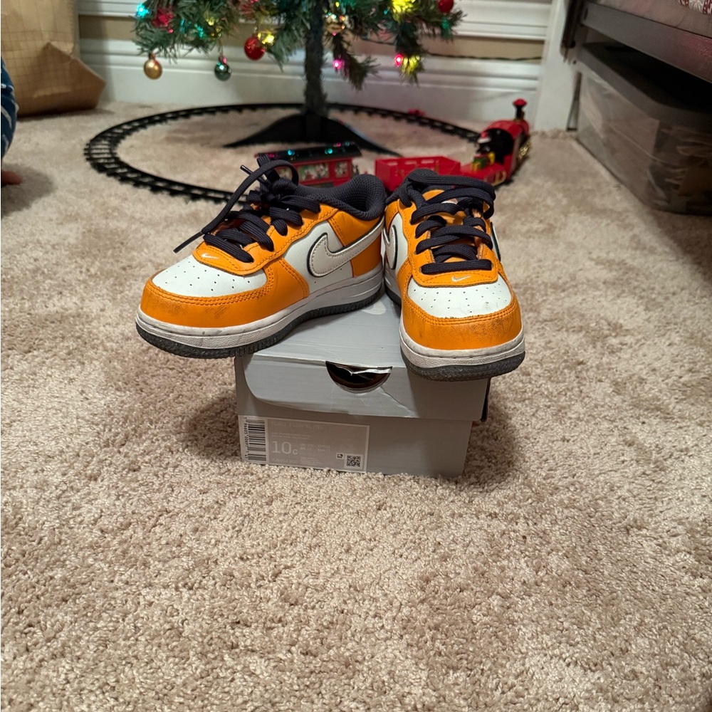 Nike Kids' Orange and White Sneakers
